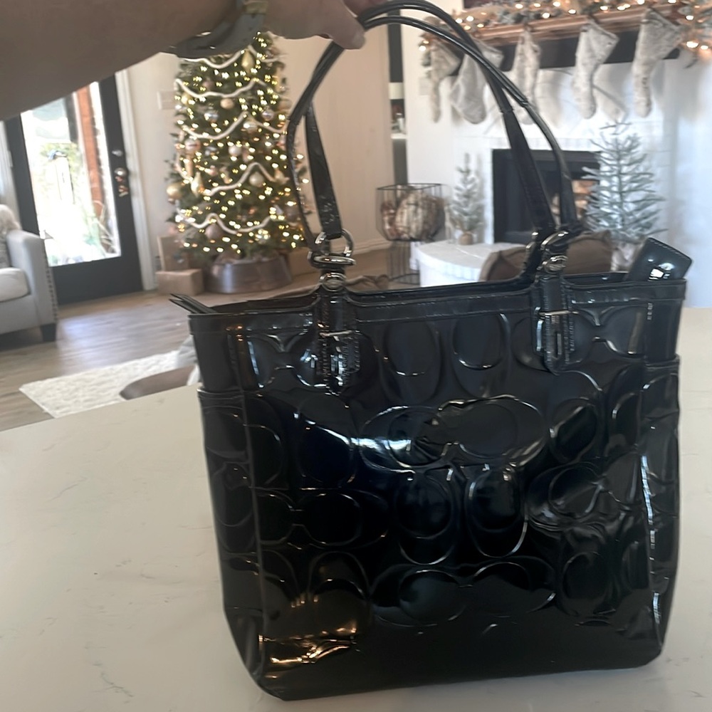 Coach Patent all over C Tote Bag
